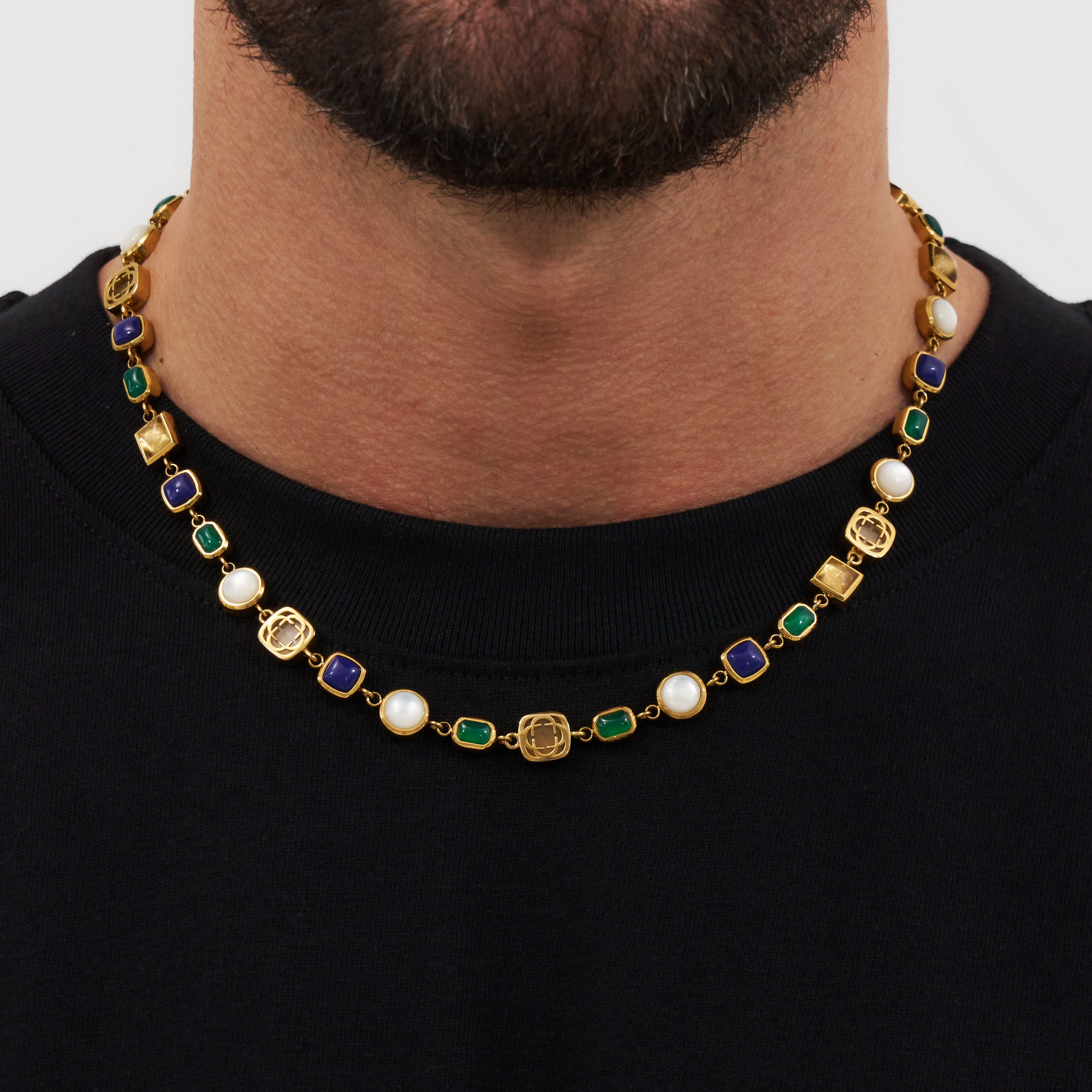 Blue Crystal Gemstone Set (Gold) - Image 3