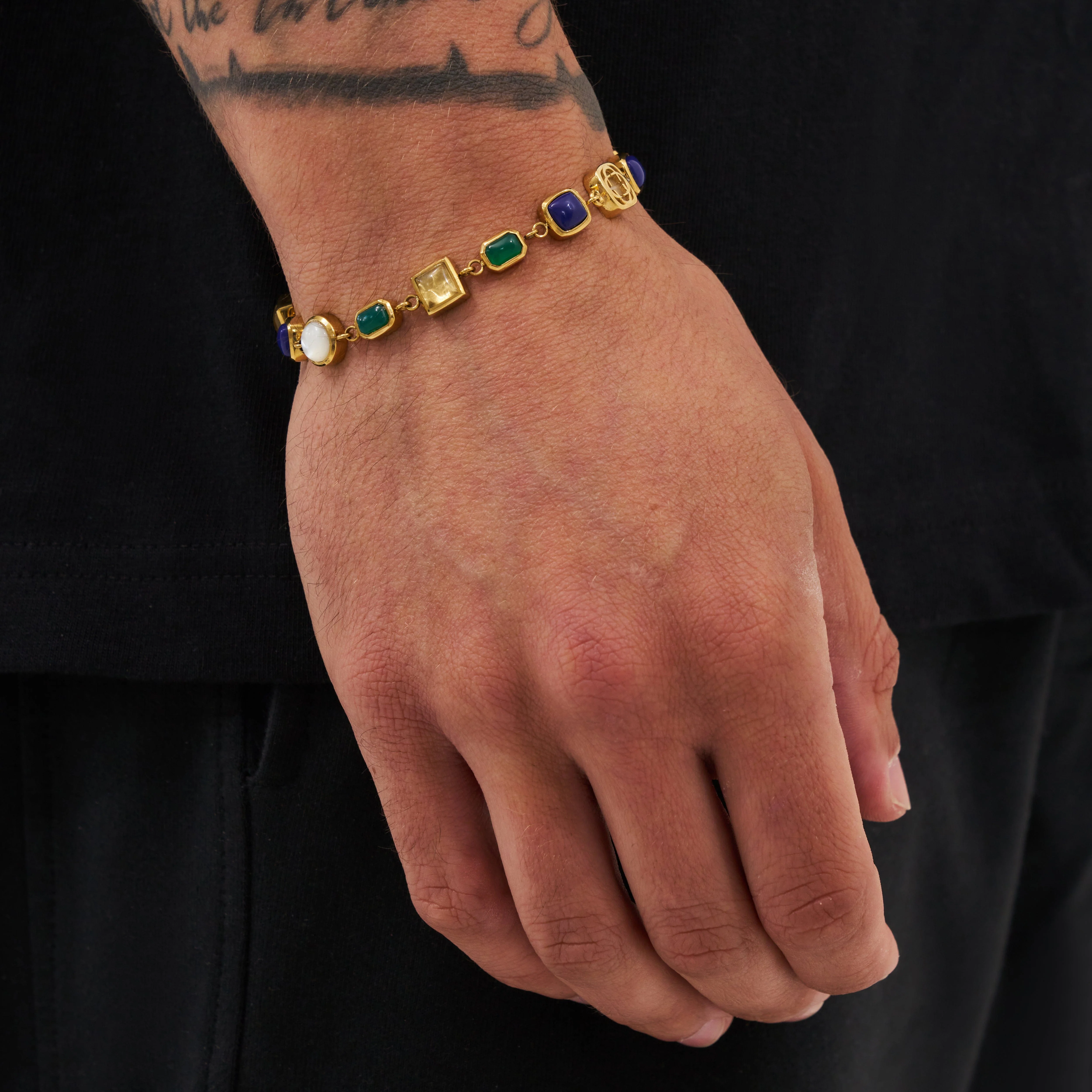 Blue Crystal Gemstone Set (Gold) - Image 4