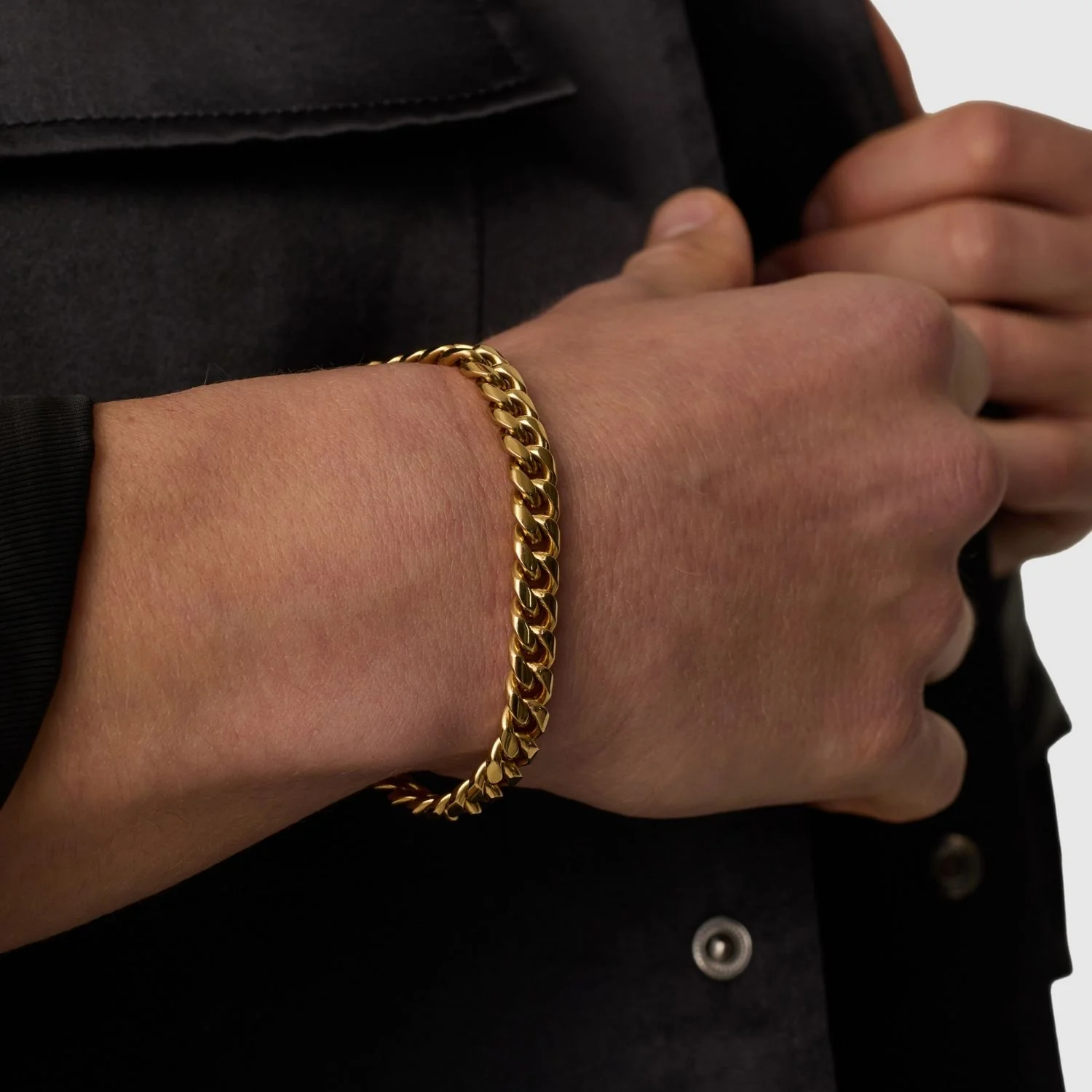 Cuban Bracelet (Gold) 8mm - Image 3