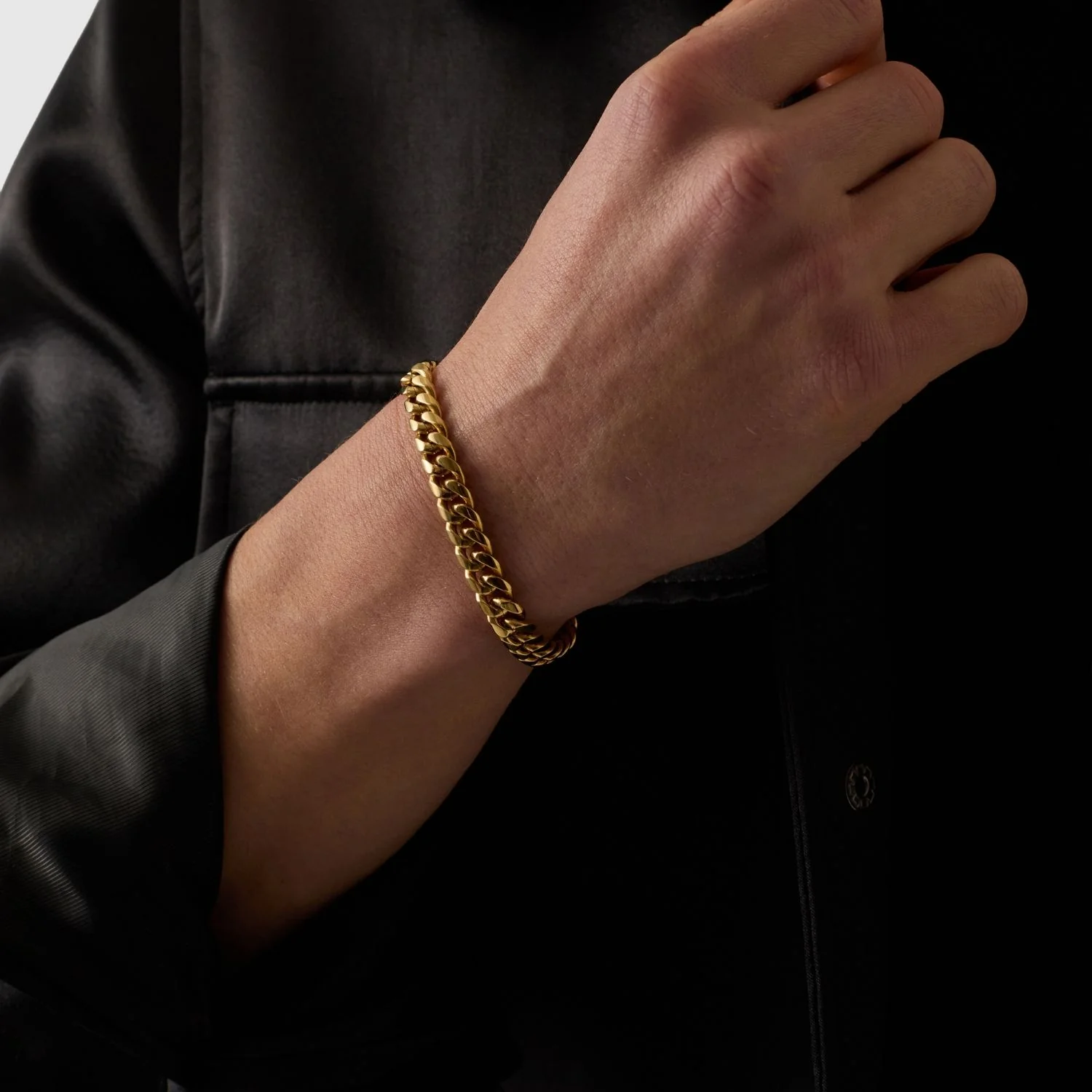 Cuban Bracelet (Gold) 8mm - Image 6