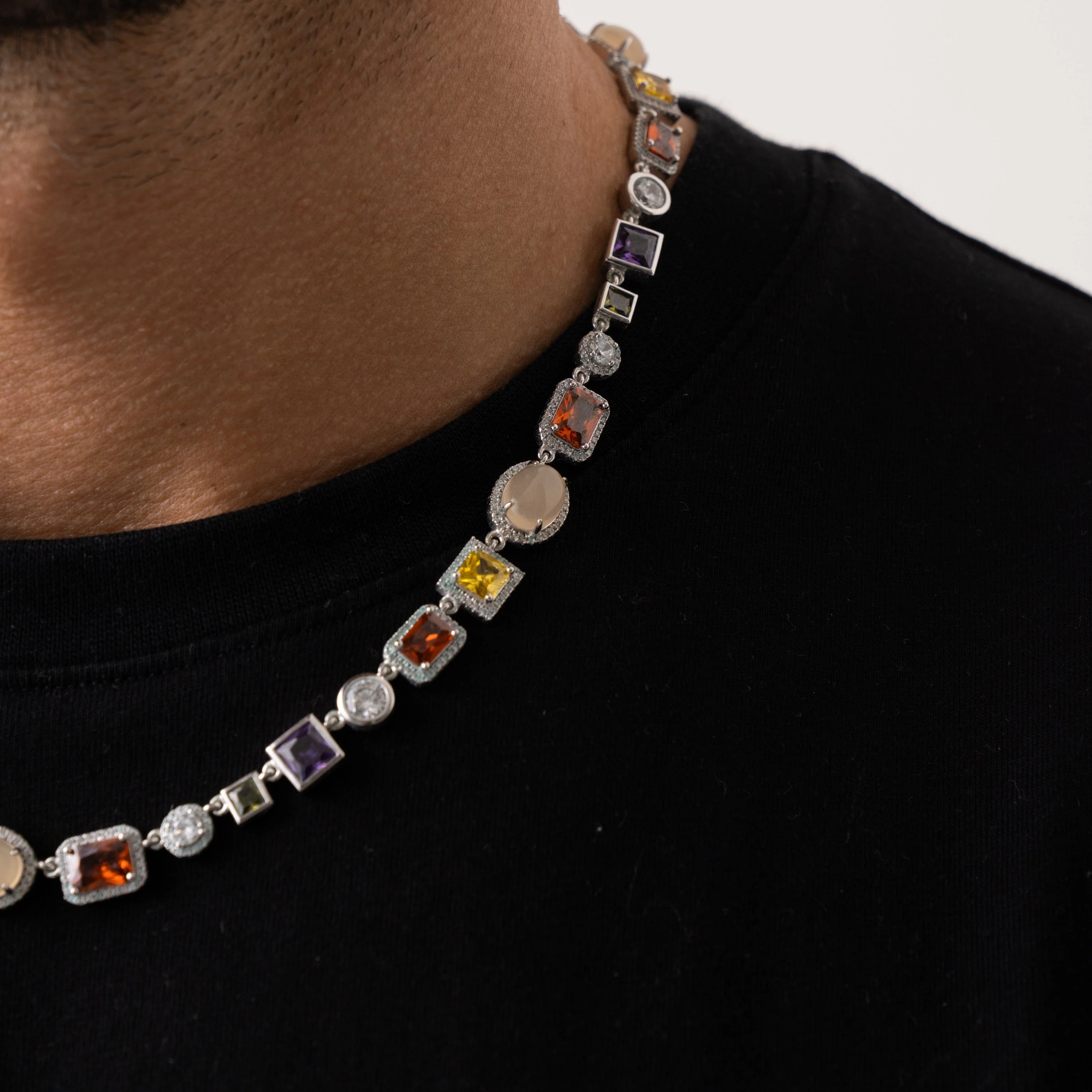 Gemstone Necklace (Silver) - Image 5