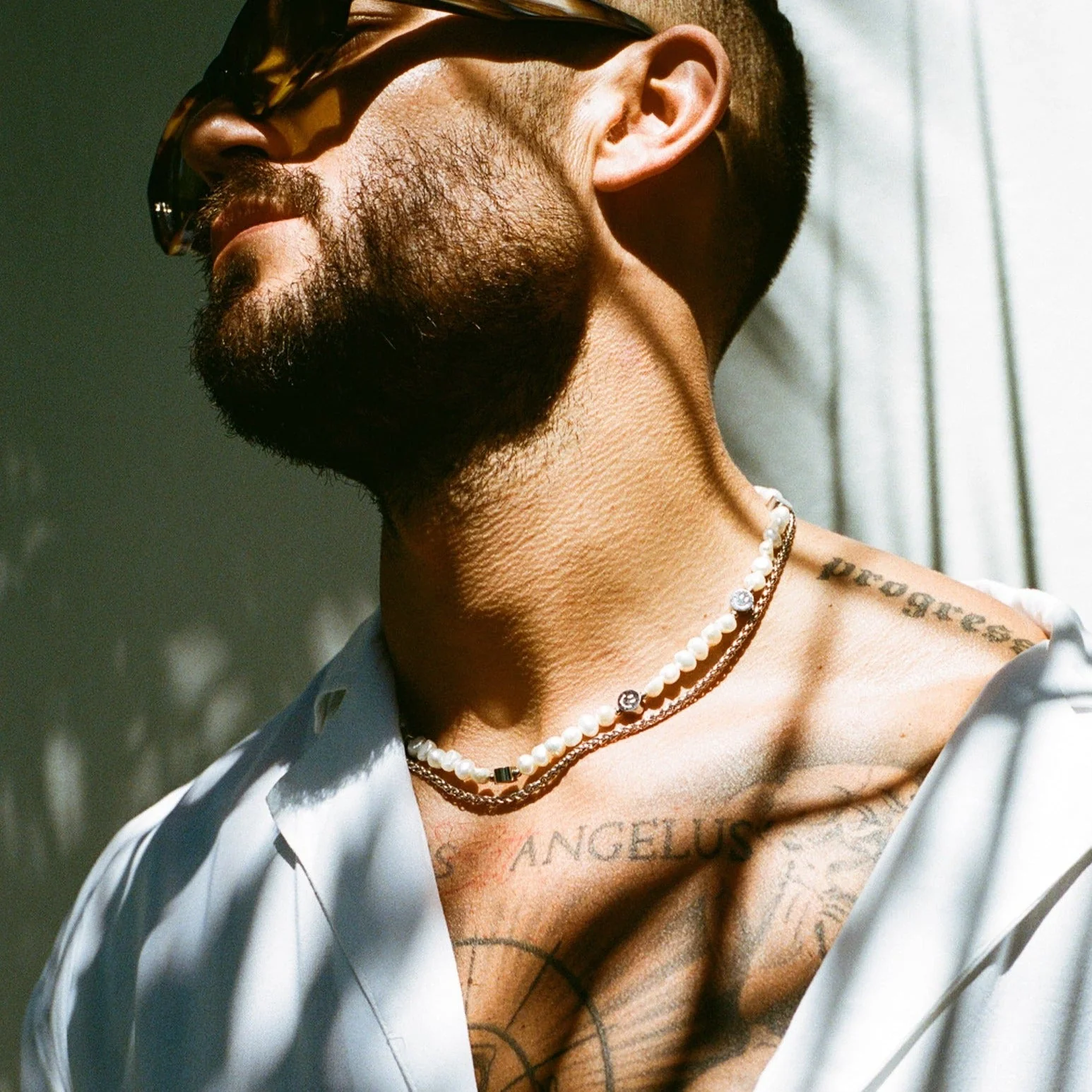 Smiley Real Pearl Necklace (Silver) - Image 4