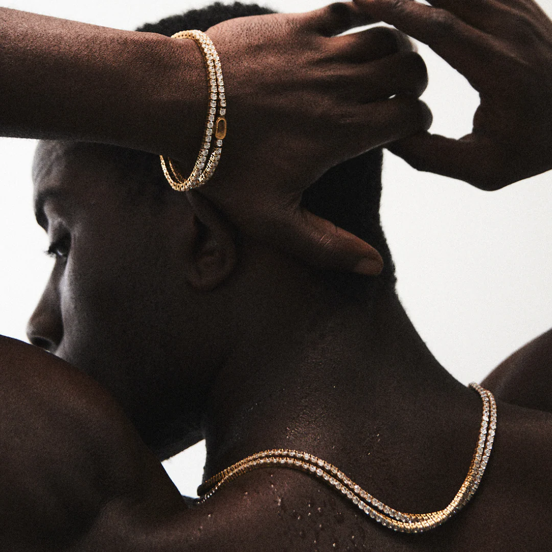 Tennis Chain (Gold) 3mm - Image 6