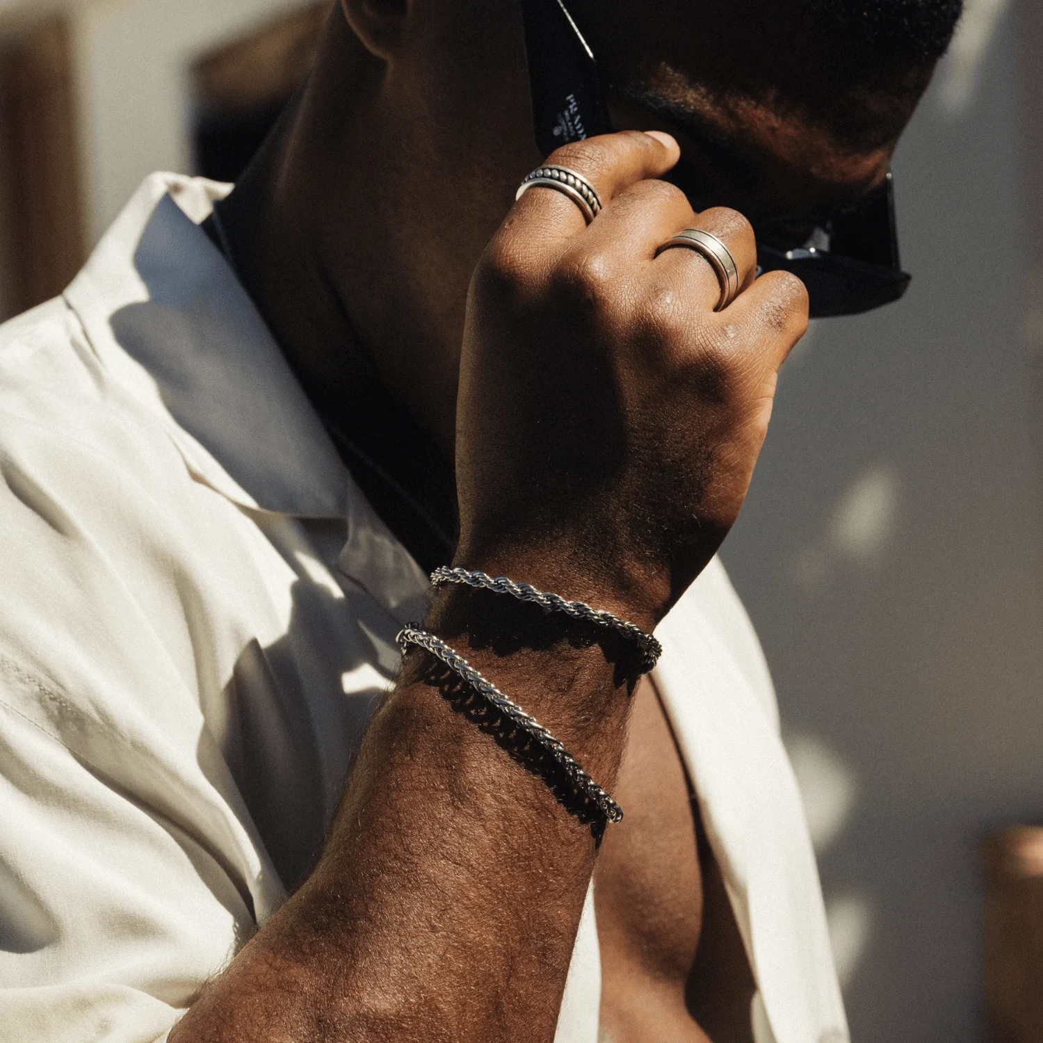 Wheat Bracelet (Silver) 5mm - Image 3